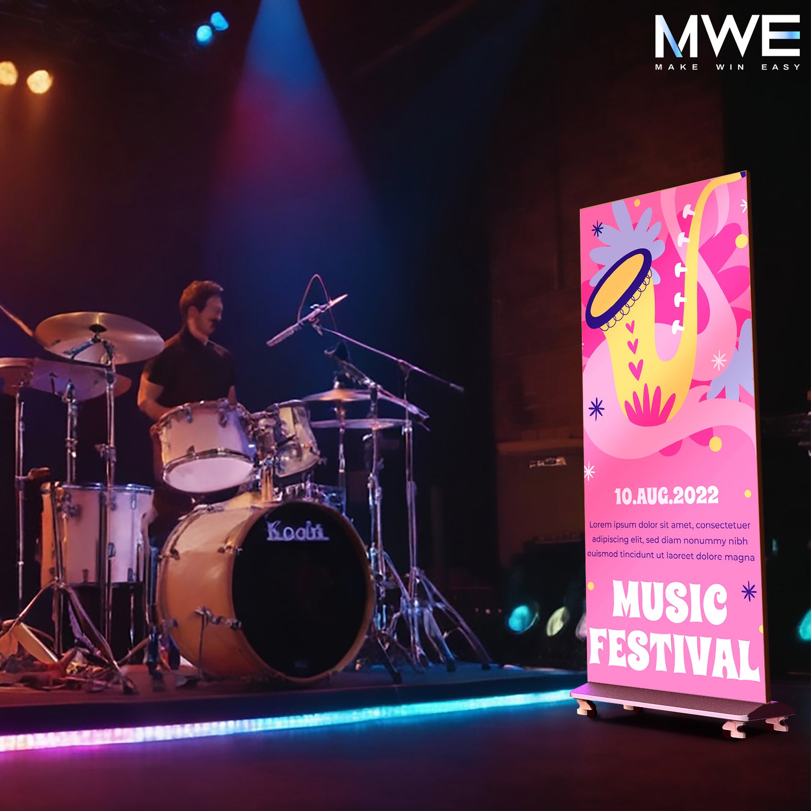 80 Inch LED Digital Signage Display, Foldable Seamless Stitching Kiosk, P1.86 GOB LED Screen Poster with Flight Case, Commercial Advertising Display for Events, Rentals and Weddings